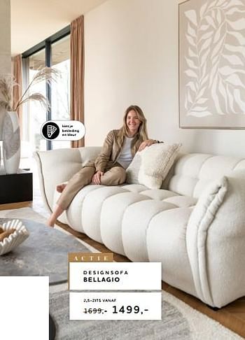Promoties Designsofa bellagio - Huismerk - Xooon - Geldig van 27/04/2023 tot 21/06/2023 bij Xooon