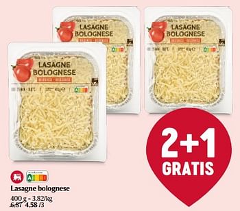 Promoties Lasagne bolognese - Huismerk - Delhaize - Geldig van 27/04/2023 tot 03/05/2023 bij Delhaize