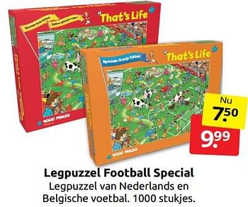 zacht ik wil Onderdompeling Huismerk - Boekenvoordeel Legpuzzel football special - Promotie bij  BoekenVoordeel