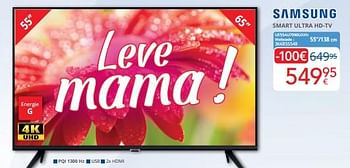 Promoties Samsung smart ultra hd-tv ue55au7090uxxn - Samsung - Geldig van 01/05/2023 tot 31/05/2023 bij Eldi