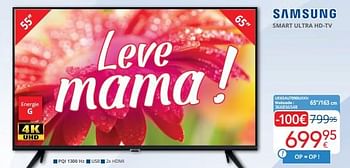 Promoties Samsung smart ultra hd-tv ue65au7090uxxn - Samsung - Geldig van 01/05/2023 tot 31/05/2023 bij Eldi