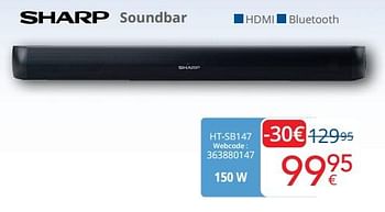 Promoties Sharp soundbar ht-sb147 - Sharp - Geldig van 01/05/2023 tot 31/05/2023 bij Eldi