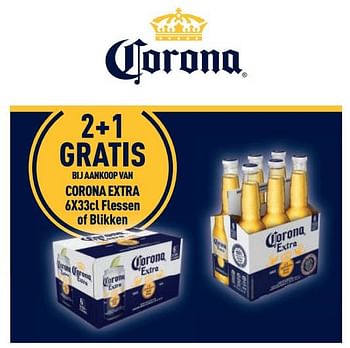 Promotions 2+1 gratis bij aankoop van corona extra - Corona - Valide de 03/05/2023 à 16/05/2023 chez Alvo
