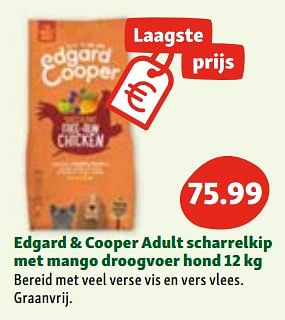 Promoties Edgard + cooper adult scharrelkip met mango droogvoer hond - Edgard & Cooper - Geldig van 03/05/2023 tot 10/05/2023 bij Maxi Zoo