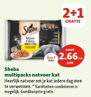 Promoties Sheba multipacks natvoer kat - Sheba - Geldig van 03/05/2023 tot 10/05/2023 bij Maxi Zoo