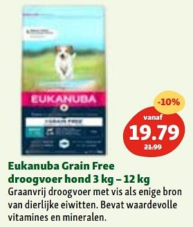 Promoties Eukanuba grain free droogvoer hond - Eukanuba - Geldig van 03/05/2023 tot 10/05/2023 bij Maxi Zoo