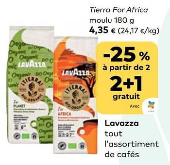 Promotions Lavazza tierra for africa moulu - Lavazza - Valide de 26/04/2023 à 23/05/2023 chez Bioplanet