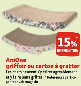 Promotions Anione griffoir ou carton à gratter 15% de réduction - Anione - Valide de 03/05/2023 à 10/05/2023 chez Maxi Zoo