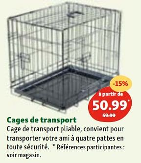 Promotions Cages de transport - Produit maison - Maxi Zoo - Valide de 03/05/2023 à 10/05/2023 chez Maxi Zoo