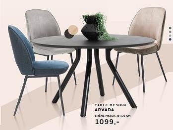 Promotions Table design arvada - Produit Maison - Xooon - Valide de 27/04/2023 à 21/06/2023 chez Xooon