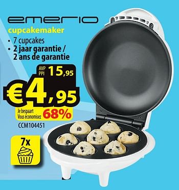 Promoties Emerio cupcakemaker ccm104451 - Emerio - Geldig van 03/05/2023 tot 10/05/2023 bij ElectroStock