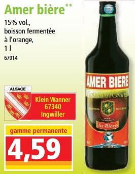 Promotions Amer bière - Amer - Valide de 03/05/2023 à 09/05/2023 chez Norma