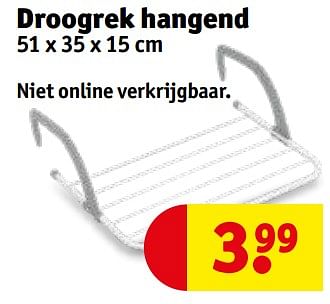 Promoties Droogrek hangend - Huismerk - Kruidvat - Geldig van 02/05/2023 tot 14/05/2023 bij Kruidvat