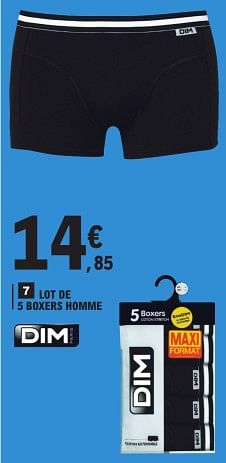 Boxer dim homme discount leclerc