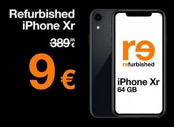 Promoties Apple refurbished iphone xr - Apple - Geldig van 02/05/2023 tot 29/05/2023 bij Orange