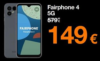 Promoties Fairphone 4 5g - Fairphone - Geldig van 02/05/2023 tot 29/05/2023 bij Orange