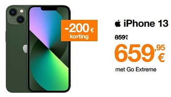 Promoties Apple iphone 13 - Apple - Geldig van 02/05/2023 tot 29/05/2023 bij Orange