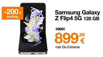 Promoties Samsung galaxy z flip4 5g 128 gb - Samsung - Geldig van 02/05/2023 tot 29/05/2023 bij Orange