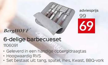 Promoties 6-delige barbecueset 1106091 - BergHoff - Geldig van 28/04/2023 tot 31/05/2023 bij Selexion