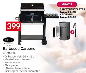Promoties Boretti barbecue carbone carbone - Boretti - Geldig van 28/04/2023 tot 31/05/2023 bij Selexion