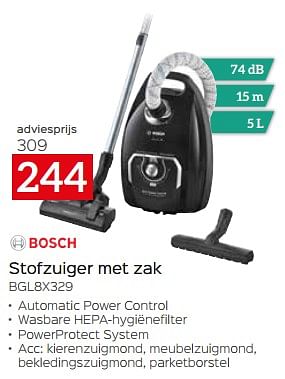 Promoties Bosch stofzuiger met zak bgl8x329 - Bosch - Geldig van 28/04/2023 tot 31/05/2023 bij Selexion