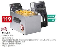 Promoties Fritel friteuse turbo sf 4571 - Fritel - Geldig van 28/04/2023 tot 31/05/2023 bij Selexion