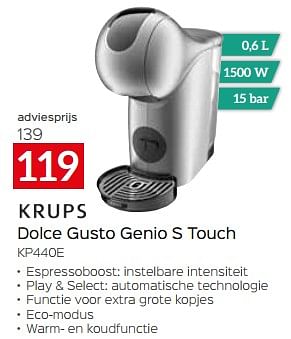 Promoties Krups dolce gusto genio s touch kp440e - Krups - Geldig van 28/04/2023 tot 31/05/2023 bij Selexion
