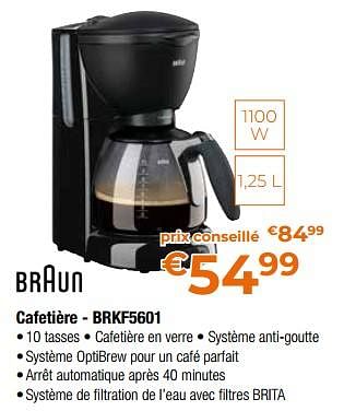 Promotions Braun cafetière - brkf5601 - Braun - Valide de 28/04/2023 à 31/05/2023 chez Expert