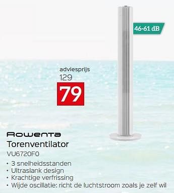 Promoties Rowenta torenventilator vu6720f0 - Rowenta - Geldig van 28/04/2023 tot 31/05/2023 bij Selexion