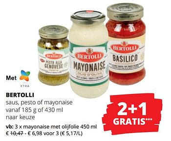 Promoties Bertolli mayonaise met olijfolie - Bertolli - Geldig van 04/05/2023 tot 17/05/2023 bij Spar (Colruytgroup)