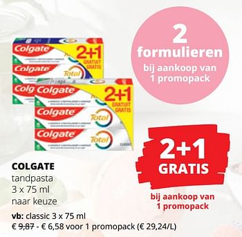 Promoties Colgate tandpasta classic - Colgate - Geldig van 04/05/2023 tot 17/05/2023 bij Spar (Colruytgroup)