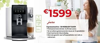 Promoties Jura espressomachine - s8 moonlight silver - Jura - Geldig van 28/04/2023 tot 31/05/2023 bij Exellent