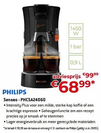 Promoties Philips senseo - phcsa24060 - Philips - Geldig van 28/04/2023 tot 31/05/2023 bij Exellent