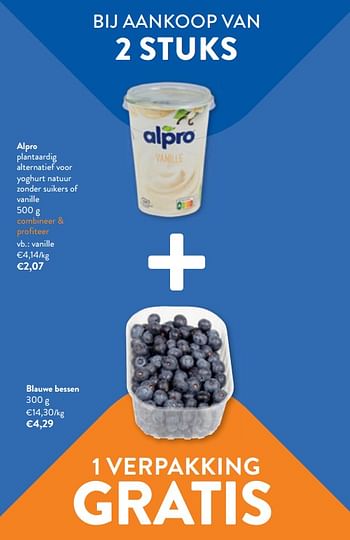 Promoties Alpro plantaardig alternatief voor yoghurt vanille - Alpro - Geldig van 03/05/2023 tot 16/05/2023 bij OKay