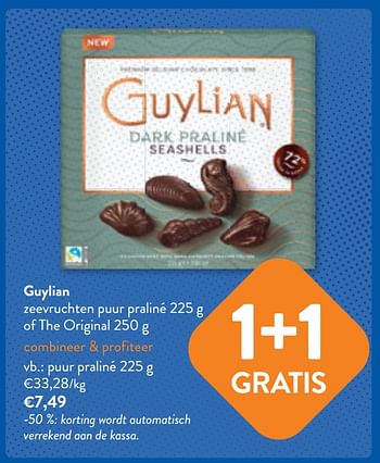 Promoties Guylian zeevruchten puur praliné - Guylian - Geldig van 03/05/2023 tot 16/05/2023 bij OKay