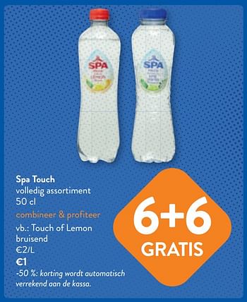 Promoties Spa touch touch of lemon bruisend - Spa - Geldig van 03/05/2023 tot 16/05/2023 bij OKay