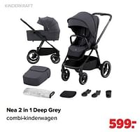 Kinderkraft nea 2 in 1 deep grey combi-kinderwagen-Kinderkraft