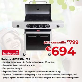 Promotions Barbecook barbecue - bqsiesta412bk - Barbecook - Valide de 28/04/2023 à 31/05/2023 chez Exellent