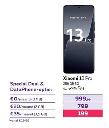 Promoties Xiaomi 13 pro 256 gb 5g - Xiaomi - Geldig van 01/05/2023 tot 31/07/2023 bij Proximus