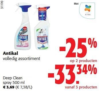Promoties Antikal deep clean spray - Antikal - Geldig van 03/05/2023 tot 16/05/2023 bij Colruyt