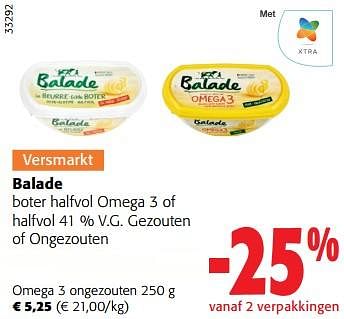 Promoties Balade omega 3 ongezouten - Balade - Geldig van 03/05/2023 tot 16/05/2023 bij Colruyt