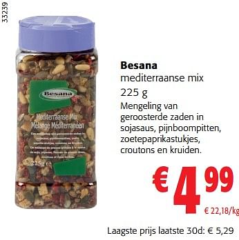 Promoties Besana mediterraanse mix - Besana - Geldig van 03/05/2023 tot 16/05/2023 bij Colruyt