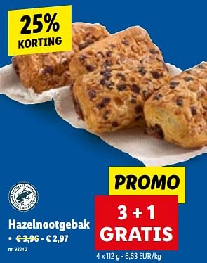 Promoties Hazelnootgebak - Huismerk - Lidl - Geldig van 10/05/2023 tot 16/05/2023 bij Lidl