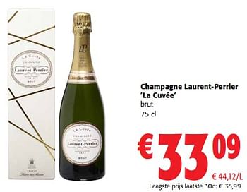 Promoties Champagne laurent-perrier la cuvée brut - Champagne - Geldig van 03/05/2023 tot 16/05/2023 bij Colruyt