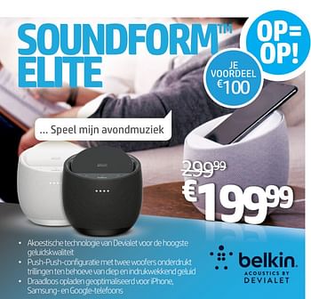 Promoties Belkin soundform elite - BELKIN - Geldig van 01/05/2023 tot 31/05/2023 bij Auva