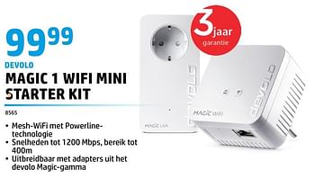 Promoties Devolo magic 1 wifi mini starter kit - Devolo - Geldig van 01/05/2023 tot 31/05/2023 bij Auva