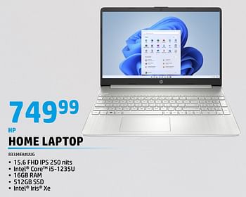 Promoties Hp home laptop 833j4ea#uug - HP - Geldig van 01/05/2023 tot 31/05/2023 bij Auva