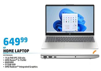 Promoties Hp home laptop 833t8ea#uug - HP - Geldig van 01/05/2023 tot 31/05/2023 bij Auva