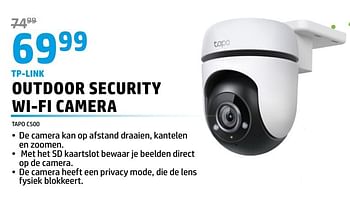 Promoties Tp-link outdoor security wi-fi camera tapo c500 - TP-LINK - Geldig van 01/05/2023 tot 31/05/2023 bij Auva