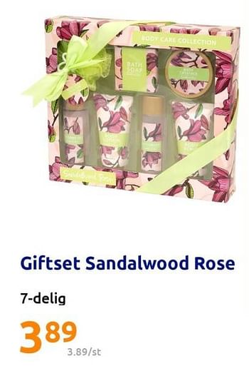 Promoties Giftset sandalwood rose - Huismerk - Action - Geldig van 03/05/2023 tot 09/05/2023 bij Action